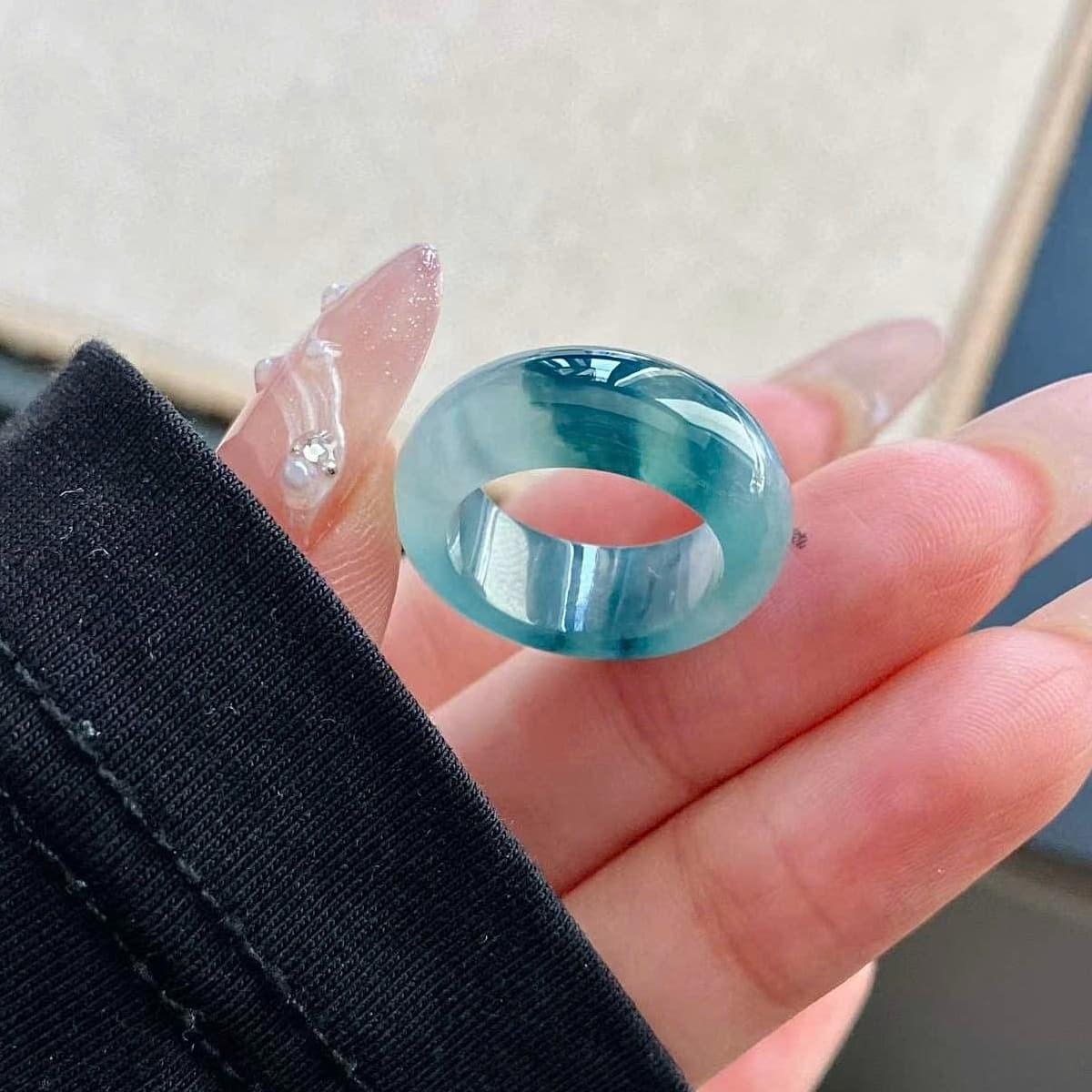 Deep Emerald Jadeite Saddle Band