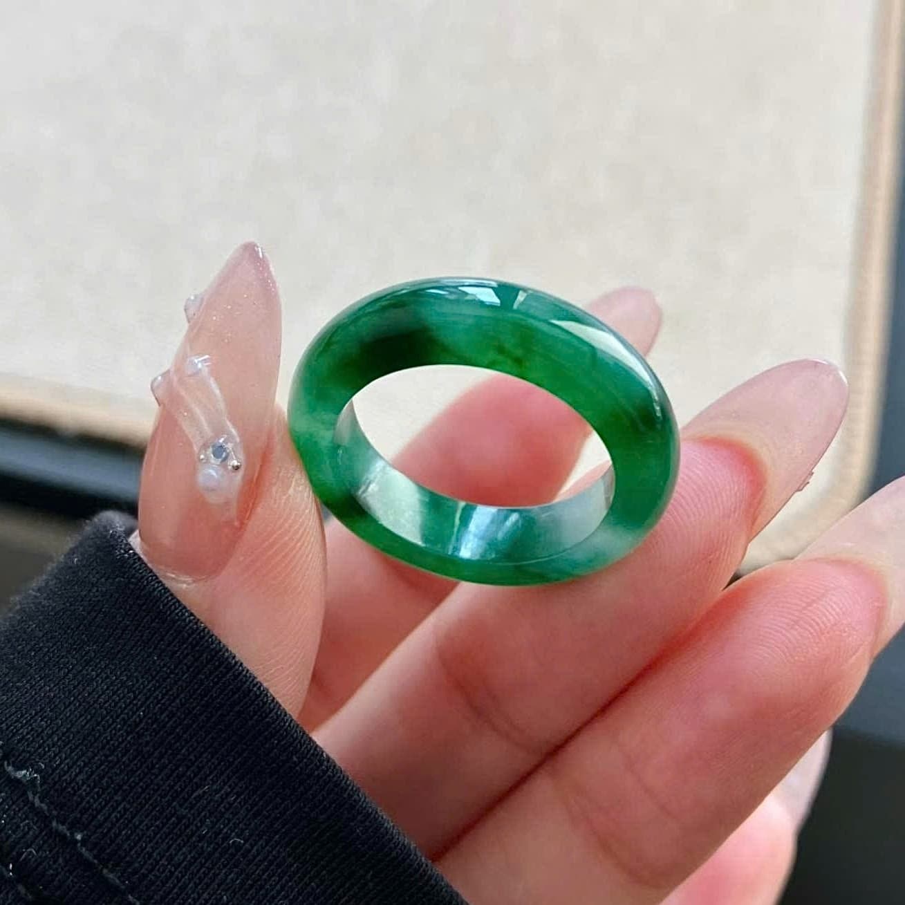Imperial Moss Green Jadeite Band