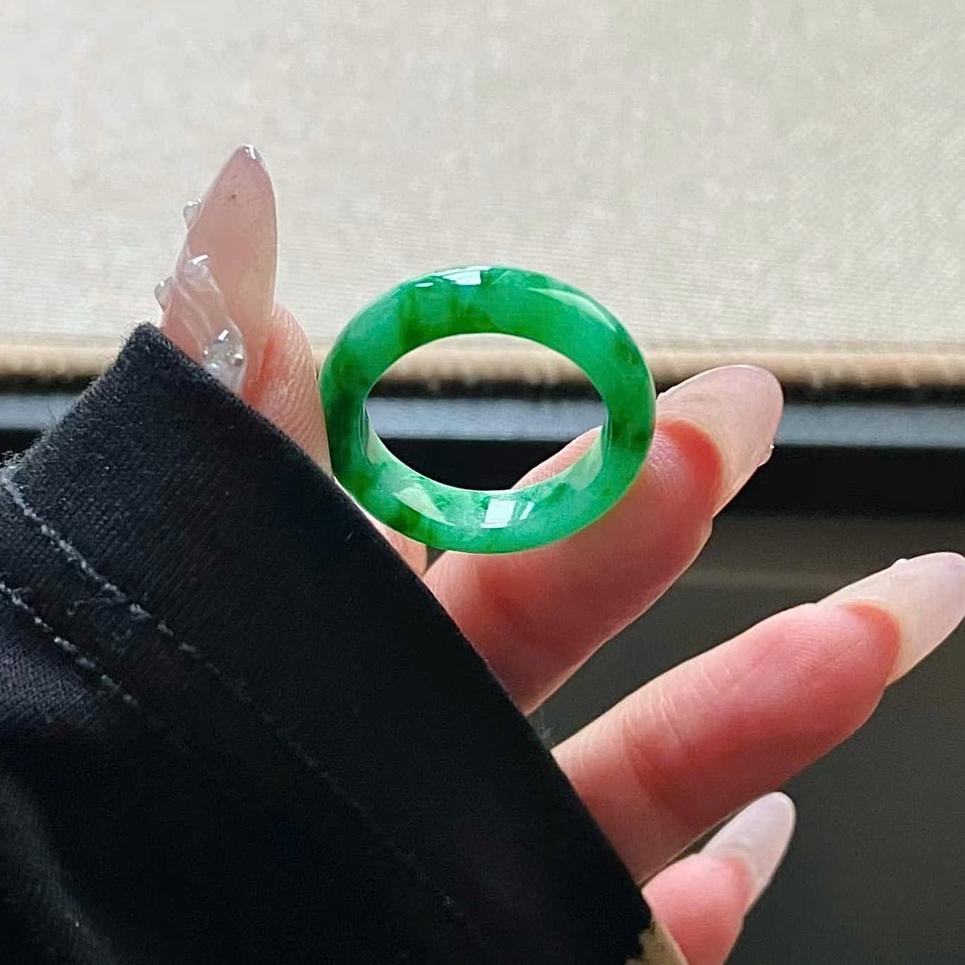 Imperial Green Jadeite Band