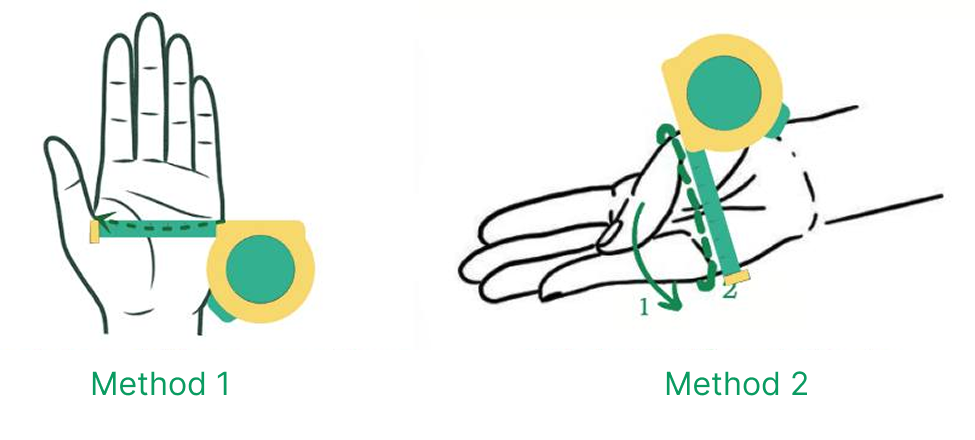How to measure for bangle size — palm width and hand circumference